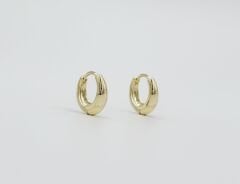 14K Gold Plated Mini Panier Hoop Küpe