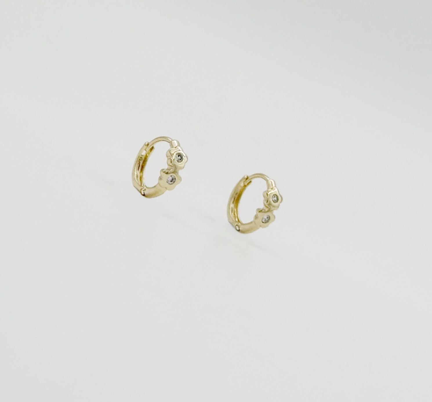 14K Gold Plated Di Bloom Hoop Küpe