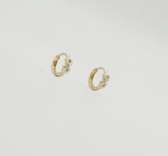 14K Gold Plated Di Bloom Hoop Küpe