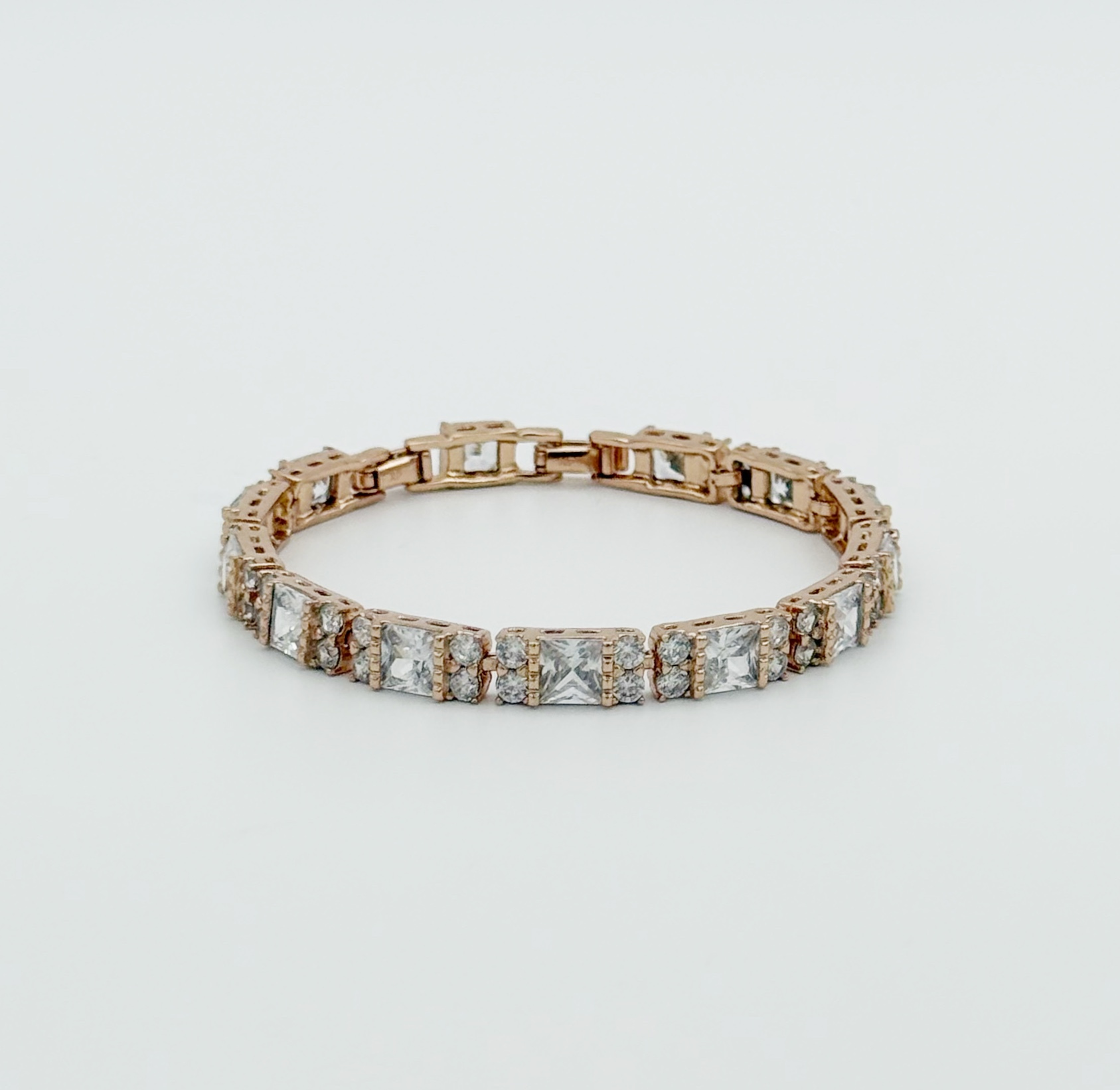 18K Rose Gold Plated Asia Baget Bileklik