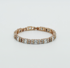 18K Rose Gold Plated Asia Baget Bileklik