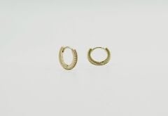 14K Gold Plated Mini Glow Hoop Küpe