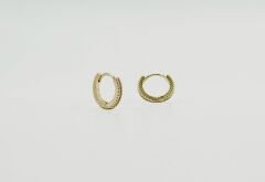 14K Gold Plated Mini Glow Hoop Küpe