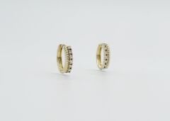 14K Gold Plated Lumina Hoop Küpe