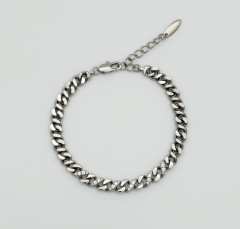 White Gold Plated Mini Taşlı Gurmet Bileklik