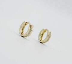 14K Gold Plated Hymne Hoop Küpe