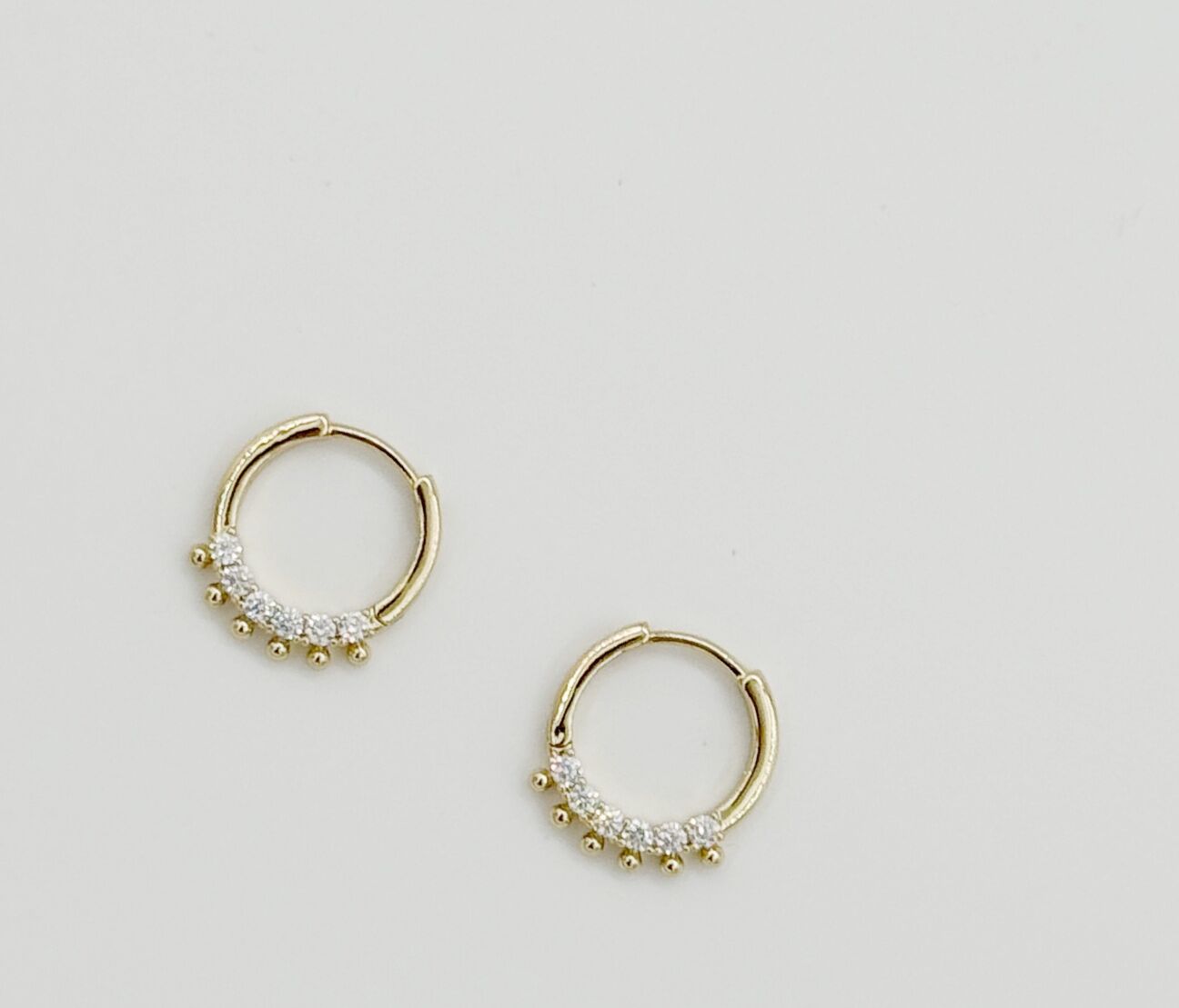 14K Gold Plated Believe Hoop Küpe