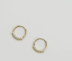 14K Gold Plated Believe Hoop Küpe