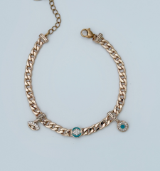 18K Rose Gold Plated Little Eye Bileklik