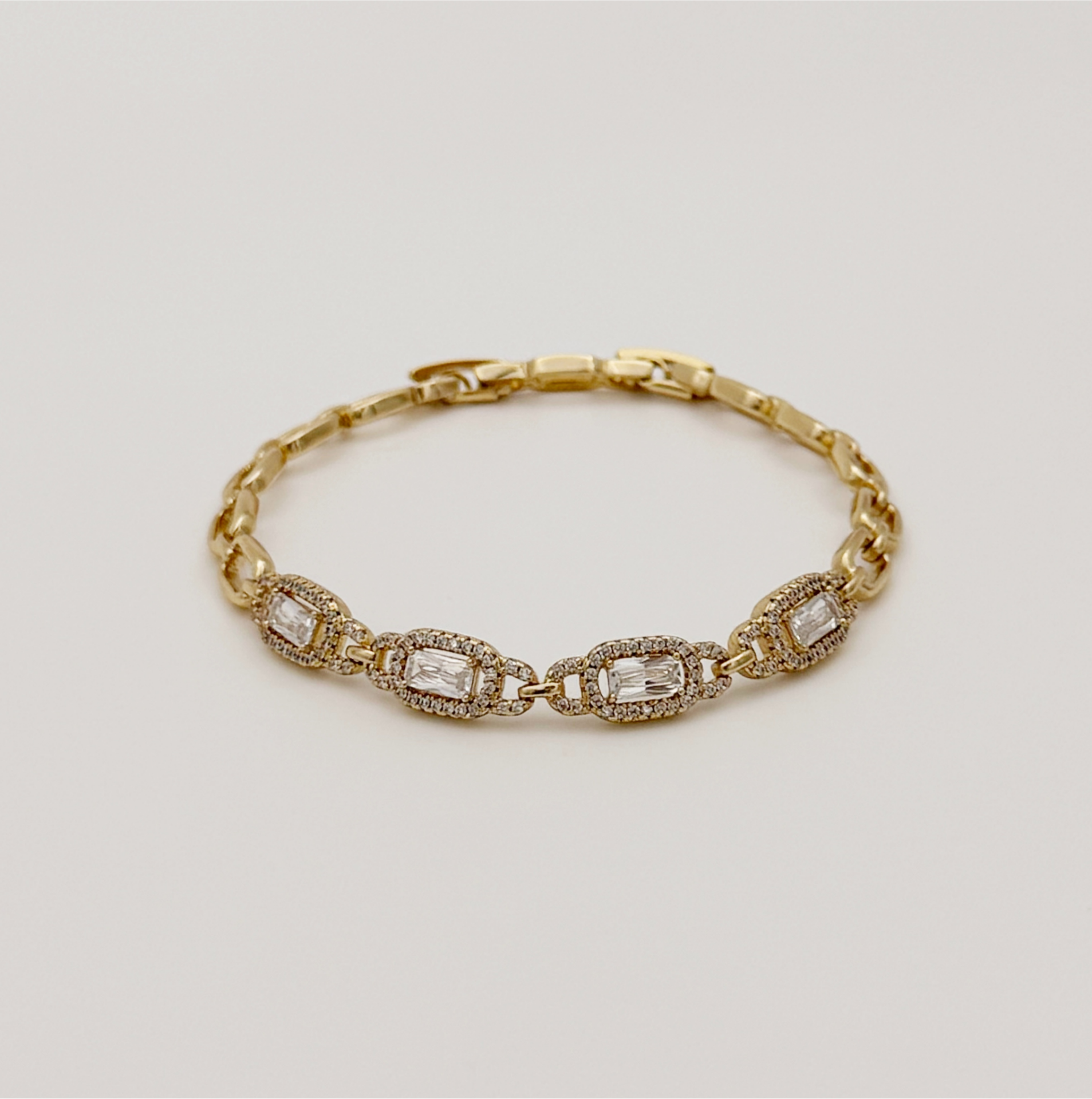 14K Gold Plated Mabel Baget Bileklik