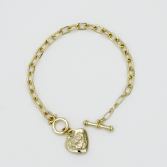 14K Gold Plated Love Key Bileklik