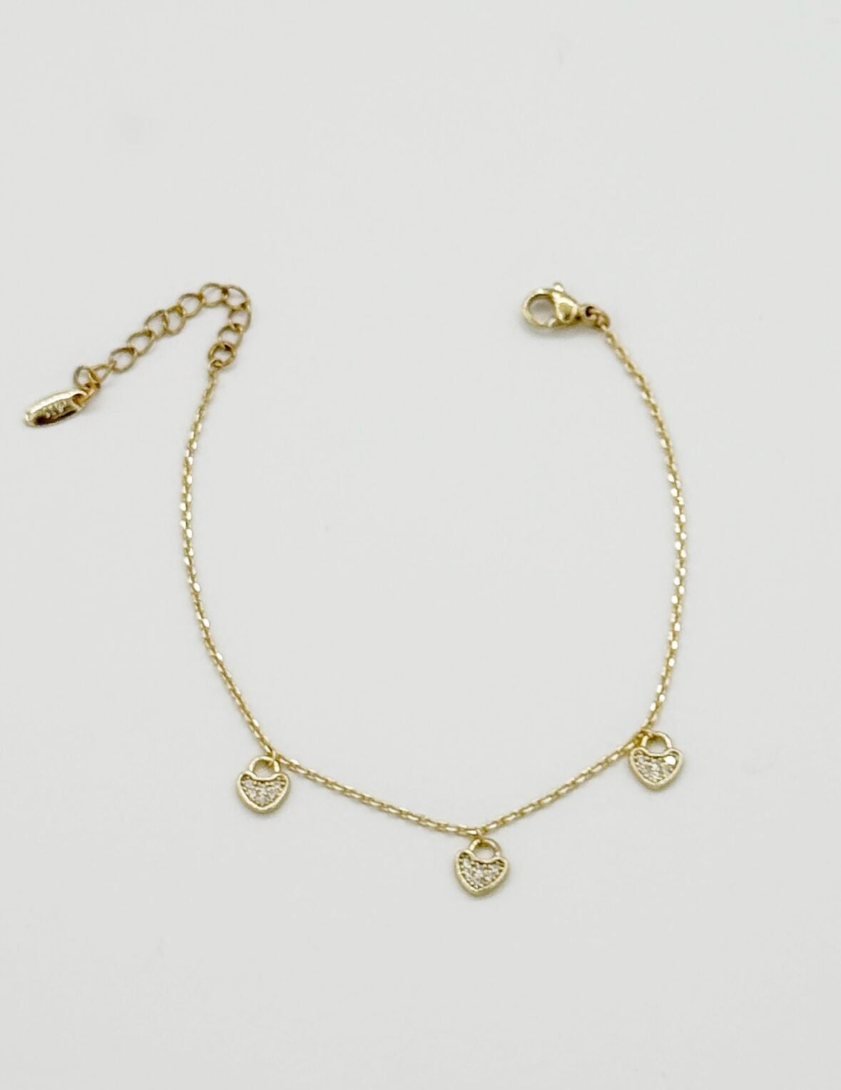 14K Gold Plated Love Triangle Bileklik