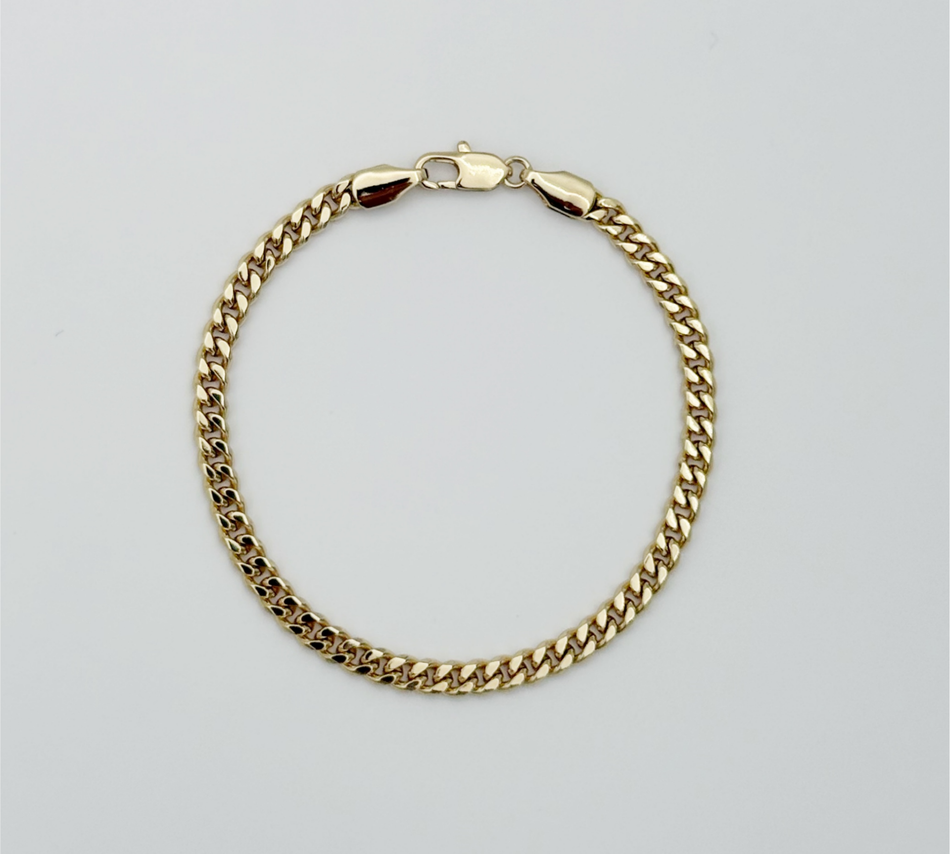14K Gold Plated İnce Gurmet Bileklik
