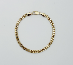 14K Gold Plated İnce Gurmet Bileklik