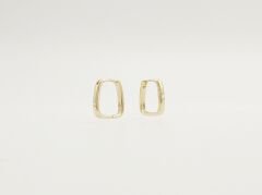 14K Gold Plated Corner Hoop Küpe