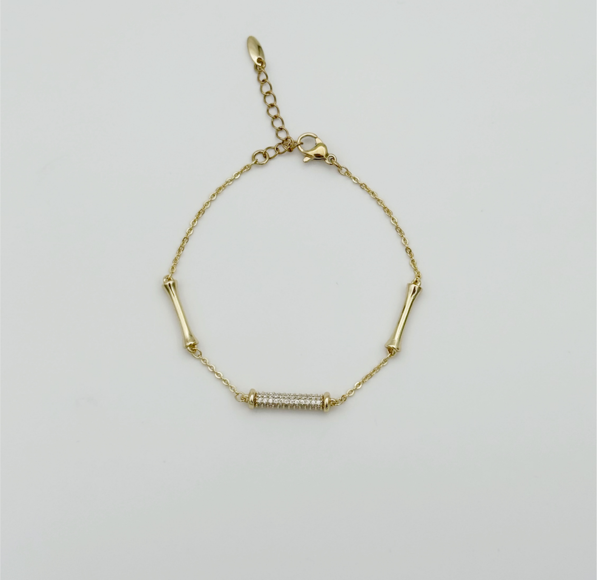 14K Gold Plated Triple Bone Bileklik