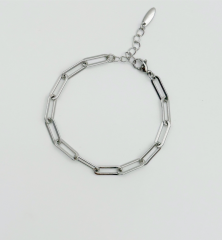 White Gold Plated Ataç Bileklik