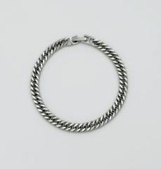 White Gold Plated Gurmet Kapamalı Bileklik