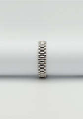 White Gold Plated Straight Road Bileklik