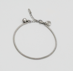 White Gold Plated 1mm İtalian Zincir Bileklik