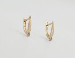 18K Rose Gold Plated Mini Santa Hoop Küpe