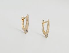 18K Rose Gold Plated Mini Santa Hoop Küpe