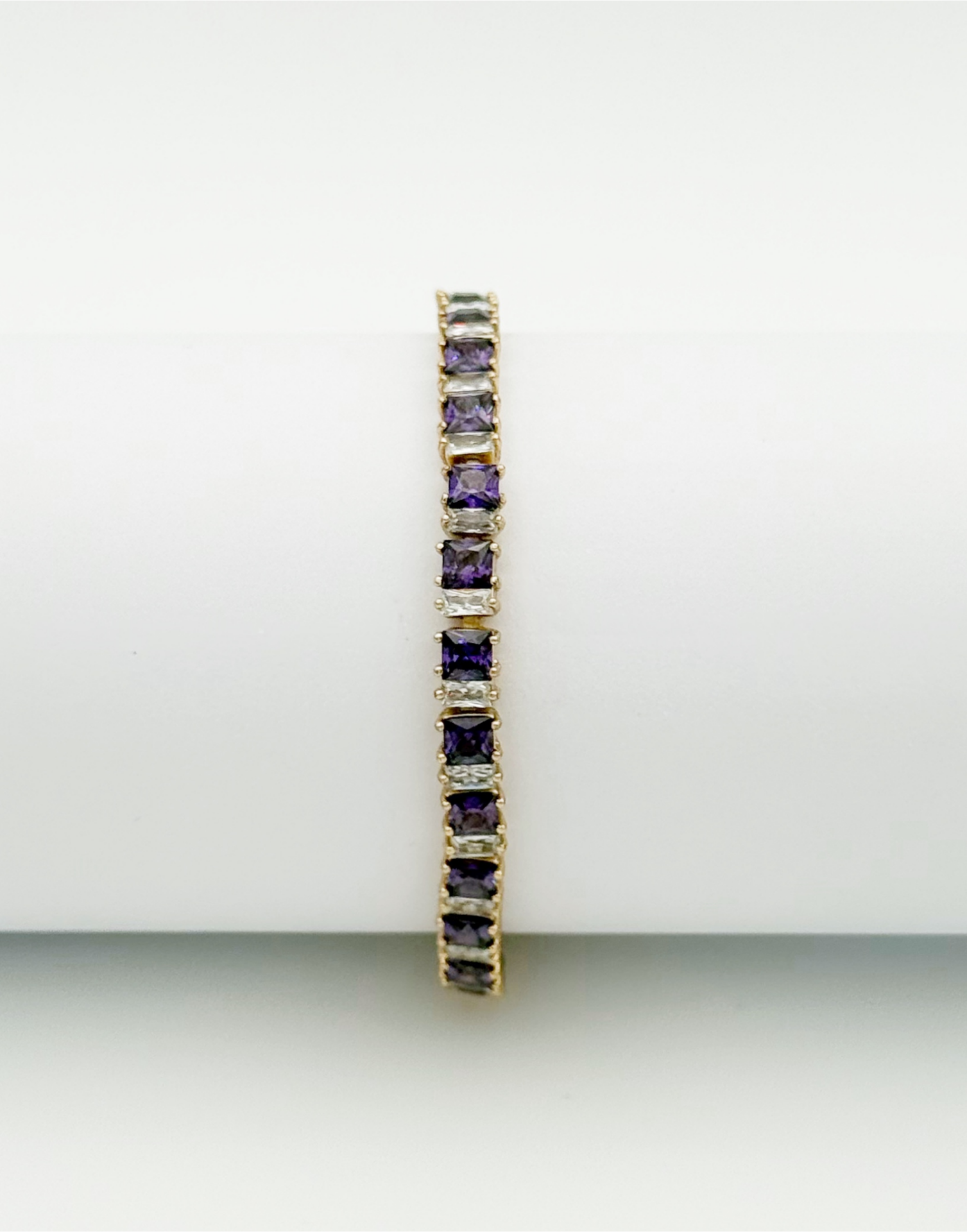 18K Rose Gold Plated Purple Su Yolu Bileklik