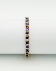 18K Rose Gold Plated Purple Su Yolu Bileklik