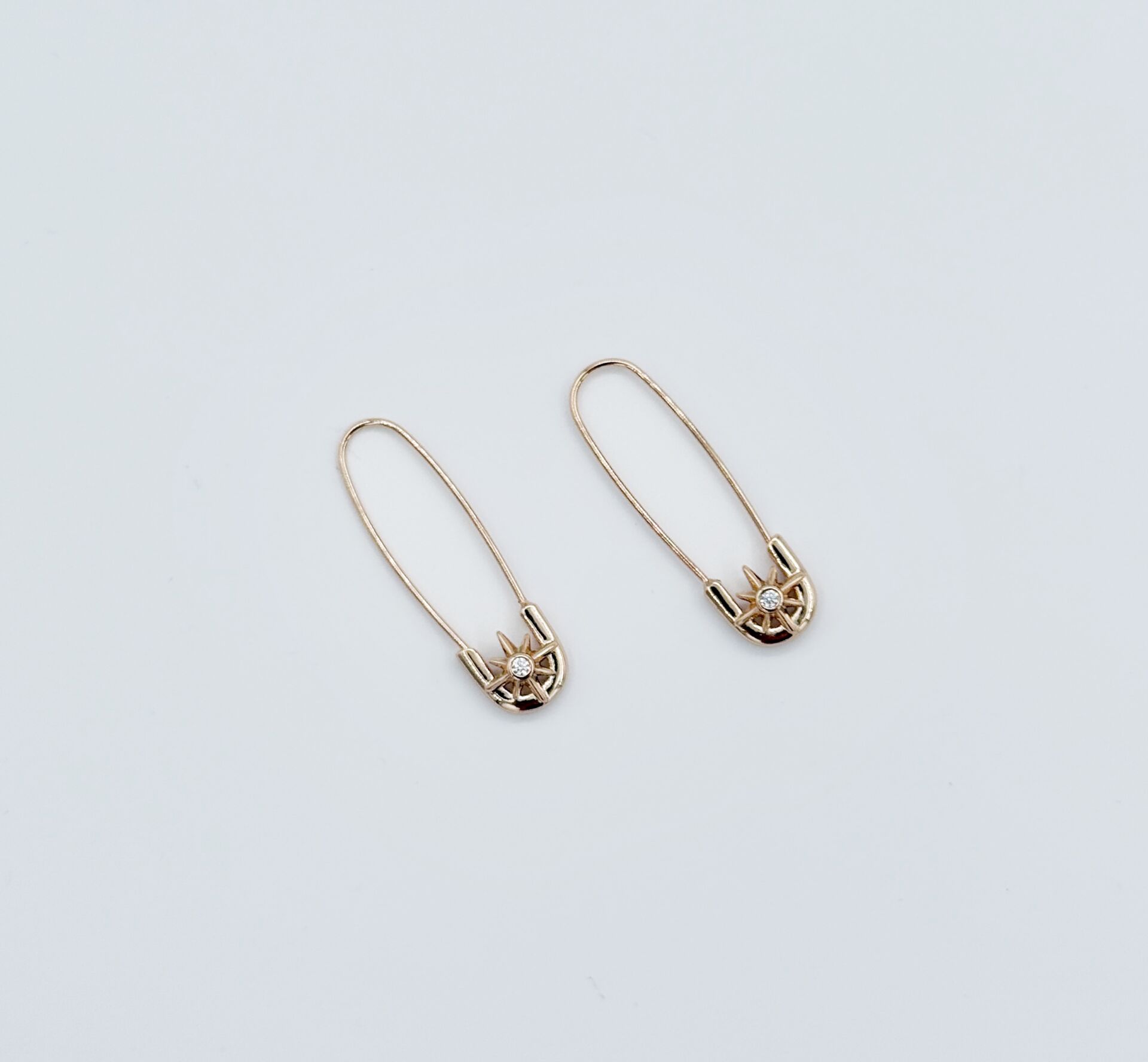 18K Rose Gold Plated Sirius Pin Drop Küpe