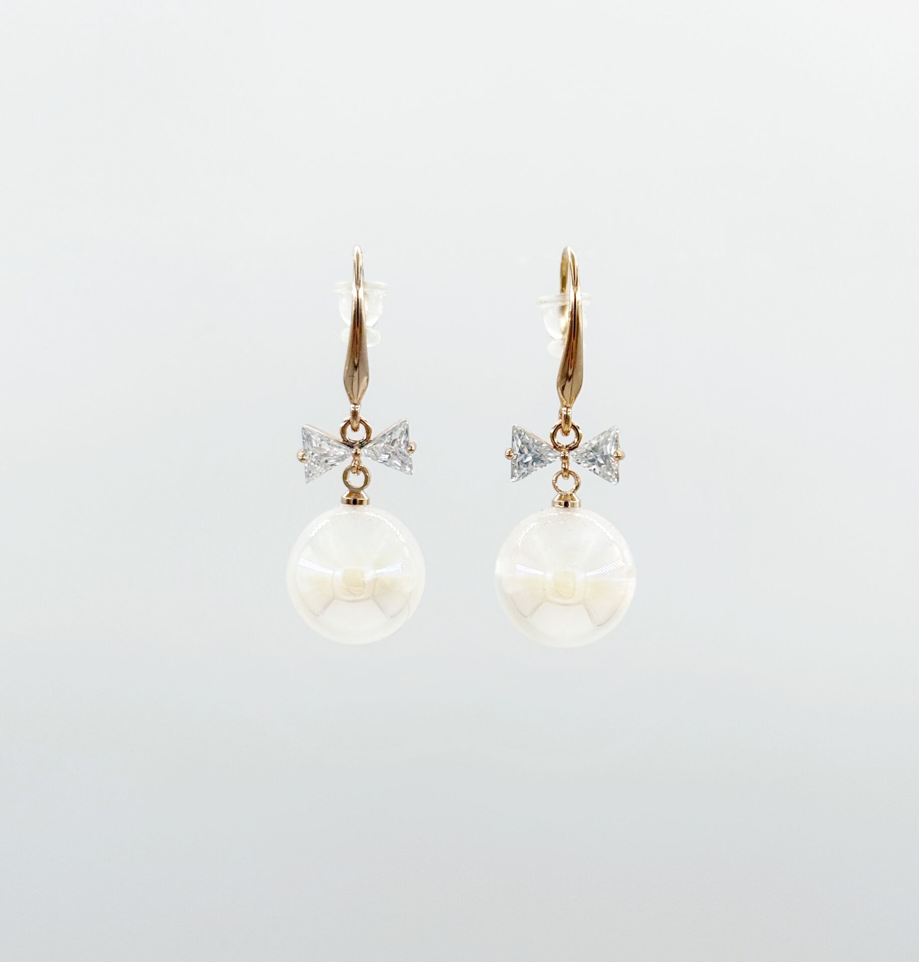 18K Rose Gold Plated Pretty Little Tie Drop Küpe