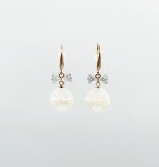 18K Rose Gold Plated Pretty Little Tie Drop Küpe