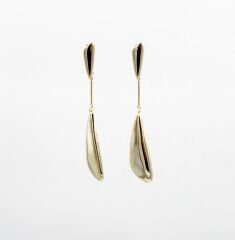 14K Gold Plated Moonlit Dangle Küpe