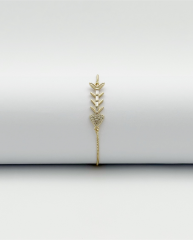 14K Gold Plated Sparkly Fish Bileklik