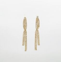 14K Gold Plated Shining Road Dangle Küpe