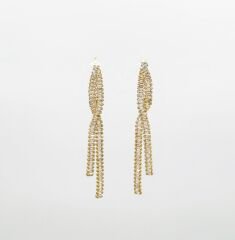 14K Gold Plated Shining Road Dangle Küpe