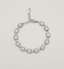 White Gold Plated Starlace Bileklik