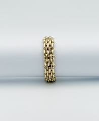 14K Gold Plated Queen Wicker Bileklik